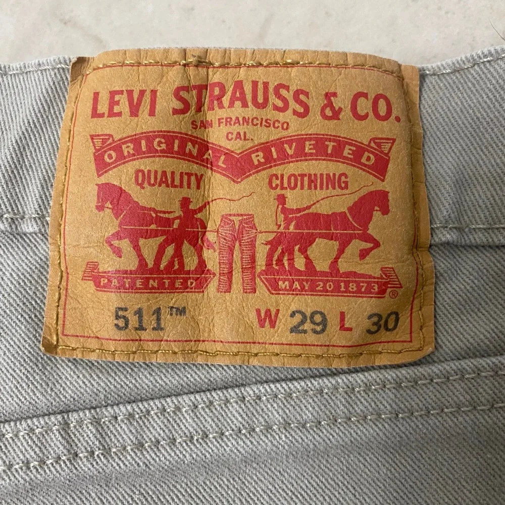 Levi Strauss Co 511 Mens Jeans Tan Khaki W29 L30 Slim Fit Casual Pants